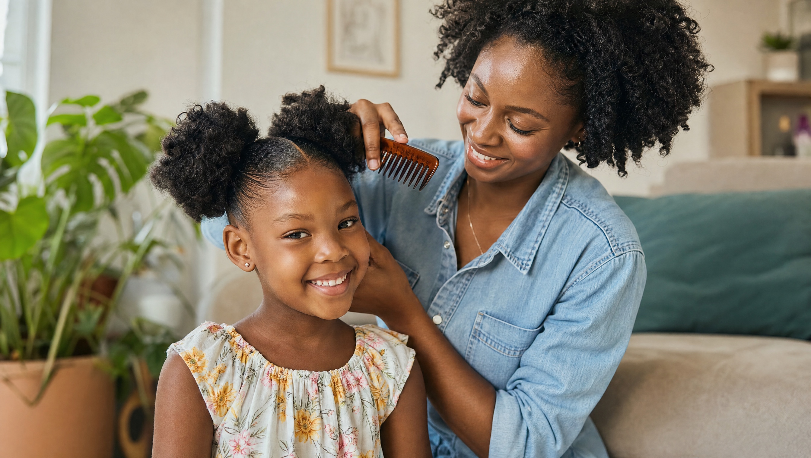 Cheveux crépus des enfants : la routine douce qui évite les larmes
