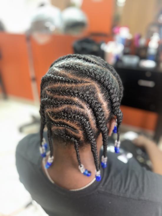 Tresses (Cornrows) avec Design